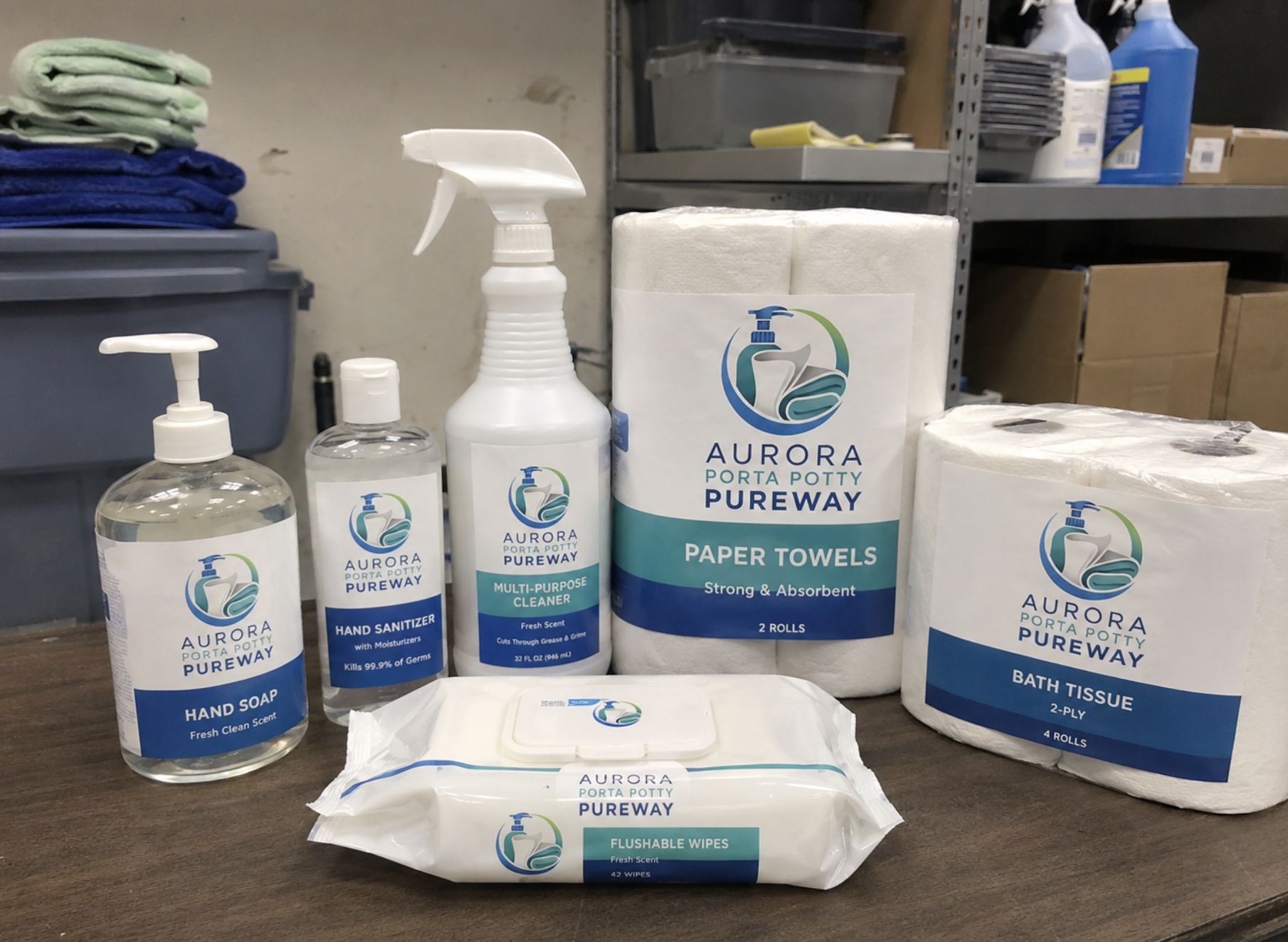Aurora Porta Potty Pureway full product lineup